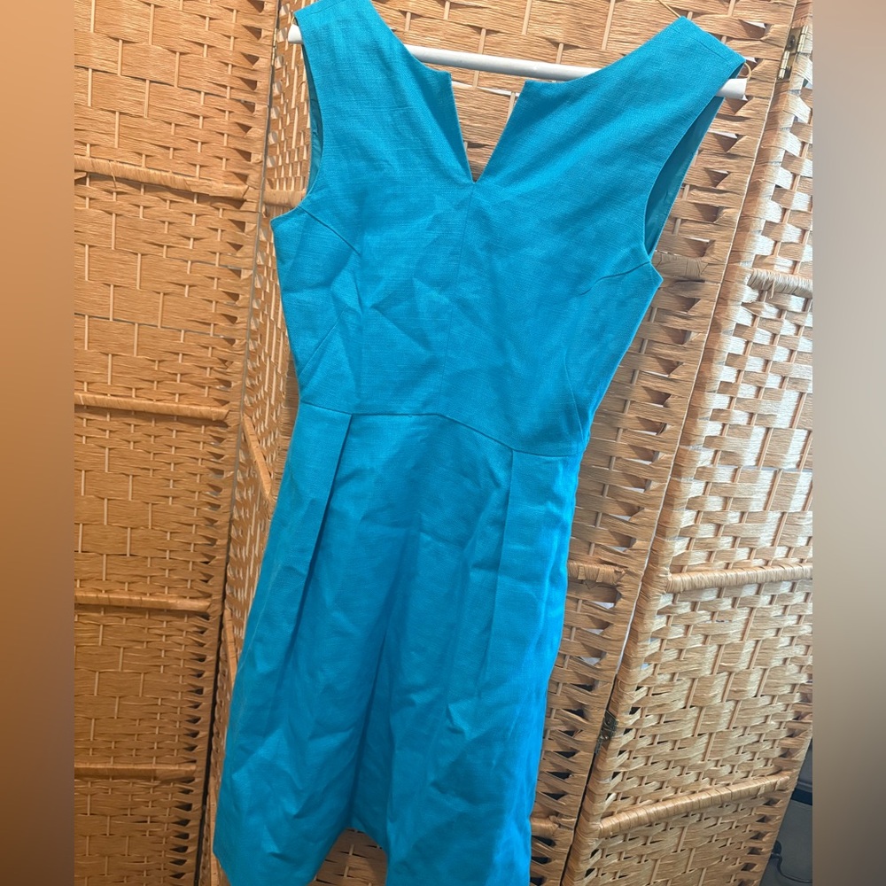Vintage Kate Spade Linen Blue Midi Dress